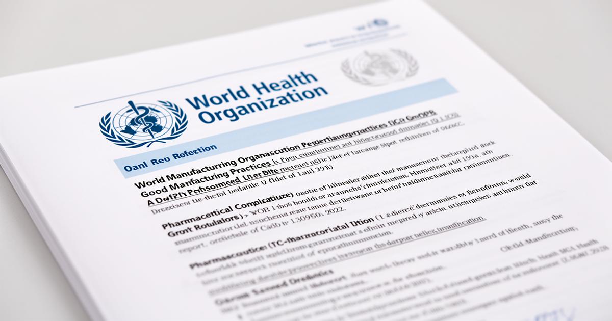 Informe 37 de la OMS: Buenas prácticas de manufactura